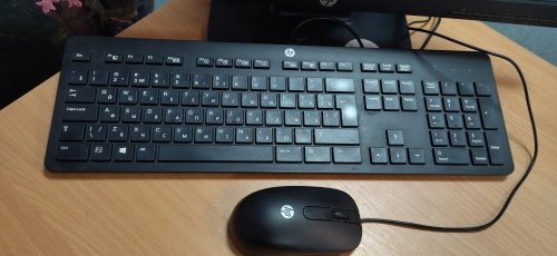 Фото Комплект (клавіатура + миша) HP Slim Keyboard and Mouse (T6L04AA) від користувача Катруся