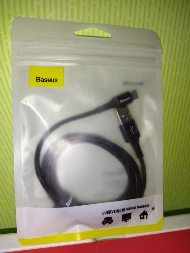 Фото Кабель USB Type-C Baseus halo data cable USB For Type-C 3A 1m Black (CATGH-B01) від користувача dr_ula