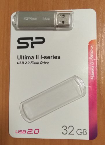 Фото Флешка Silicon Power 32 GB Ultima II I-Series Silver SP032GBUF2M01V1S від користувача 