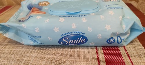 Фото Вологі серветки Smile Влажные салфетки Baby с экстрактом ромашки, алоэ и витаминным комплексом 100 шт від користувача Chrustiahka
