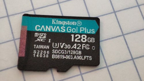 Фото Карта пам'яті Kingston 128 GB microSDXC class 10 UHS-I U3 Canvas Go! Plus + SD Adapter SDCG3/128GB від користувача do.you.watch.ko