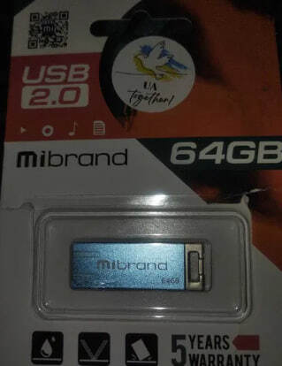 Фото флешка Mibrand 64 GB Сhameleon Blue (MI2.0/CH64U6LU) від користувача zetsuobilly