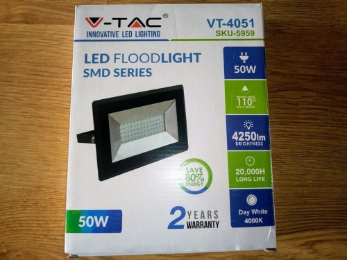 Фото вуличний прожектор V-TAC 3800157625463 LED 30Вт SKU-5953 E-series 230В 4000К (черный) від користувача kostyany4