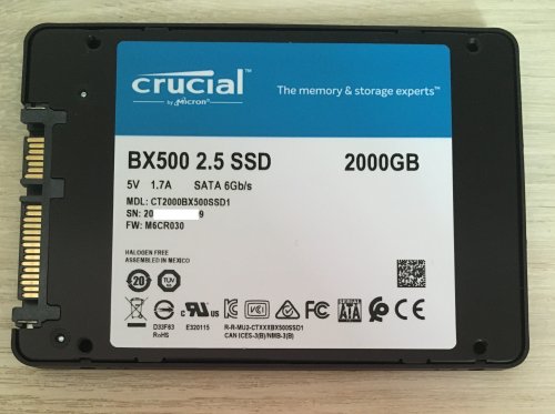 Фото SSD накопичувач Crucial BX500 2 TB (CT2000BX500SSD1) від користувача Игорь Чернышов