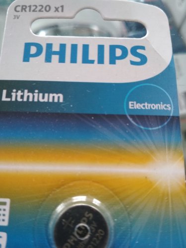 Фото Батарейка Philips CR-1220 bat(3B) Lithium 1шт (CR1220/00B) від користувача Seem