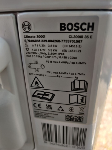 Фото Спліт-система Bosch Climate 3000i-Set 35 WE (7733701736) від користувача Burning Money