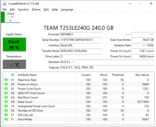 Фото SSD накопичувач TEAM L3 Evo 240GB (T253LE240GTC101) від користувача Ruloff