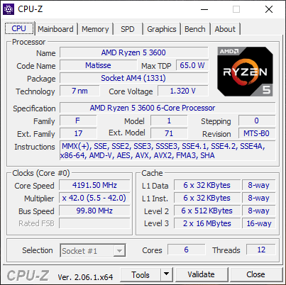 Фото Процесор AMD Ryzen 5 3600 (100-100000031AWOF) від користувача dr0