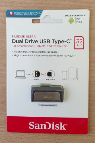 Фото Флешка SanDisk 32 GB USB 3.0 + Type-C Ultra Dual (SDDDC2-032G-G46) від користувача Arlicino92