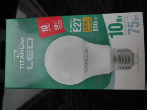 Фото Світлодіодна лампа LED TITANUM LED A60 10W E27 3000K 220V (ТL-A60-10273) від користувача 