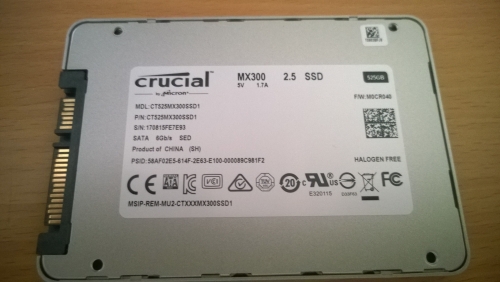 Фото SSD накопичувач Crucial MX300 CT525MX300SSD1 від користувача barmaleikin