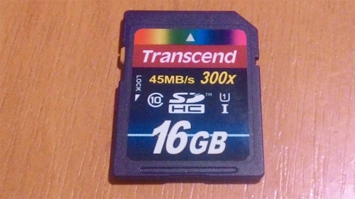 Фото Карта пам'яті Transcend 16 GB SDHC Class 10 TS16GSDHC10 від користувача 