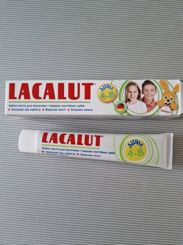 Фото Дитяча зубна паста Lacalut Зубная паста  детская от 4 до 8 лет 50 мл (4016369696286) від користувача 2364275