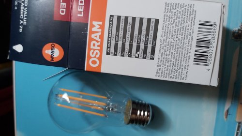 Фото Світлодіодна лампа LED Osram LED Value CLB40 4.5W/827 230V FIL E14 2700K (4058075288669) від користувача Galinkkka