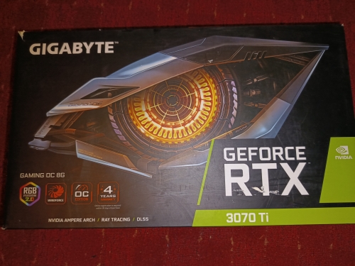 Фото Відеокарта GIGABYTE GeForce RTX 3070 Ti GAMING OC 8G (GV-N307TGAMING OC-8GD) від користувача zetsuobilly