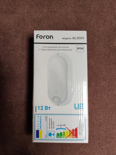 Фото Настінно-стельовий світильник FERON LED AL3009 12W 4000K IP54 ИК-датчик (29900) від користувача Galaxy Chess