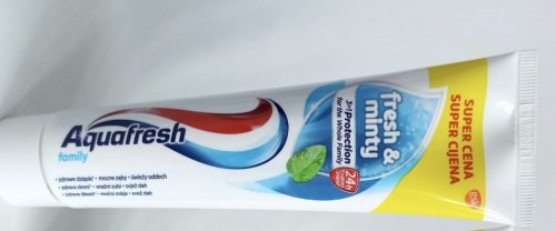 Фото зубна паста Aquafresh Зубная паста Аквафреш Освежающе-мятная family 100 мл (5901208700257) від користувача Djos