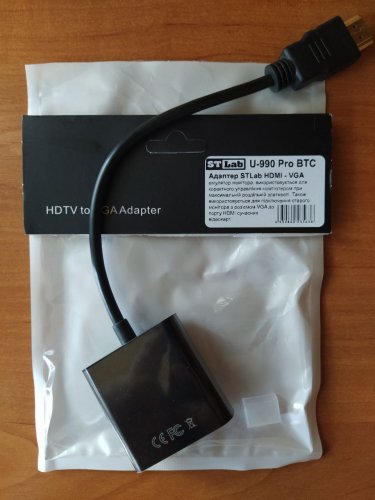 Фото Адаптер STLab HDMI - VGA Black (U-990 PRO BTC) від користувача Gouster