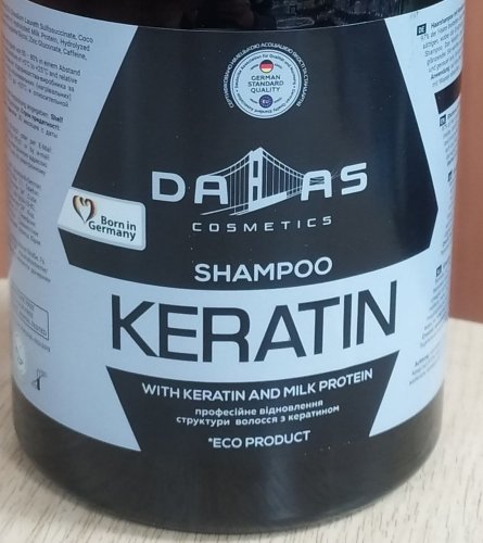 Фото шампунь для волосся Dalas Шампунь  Keratin з кератином і молочним протеїном 1000 г (4260637723345) від користувача jozefin L