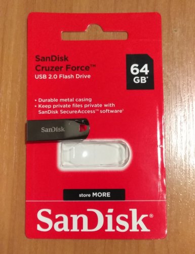Фото Флешка SanDisk 64 GB Cruzer Force SDCZ71-064G-B35 від користувача 