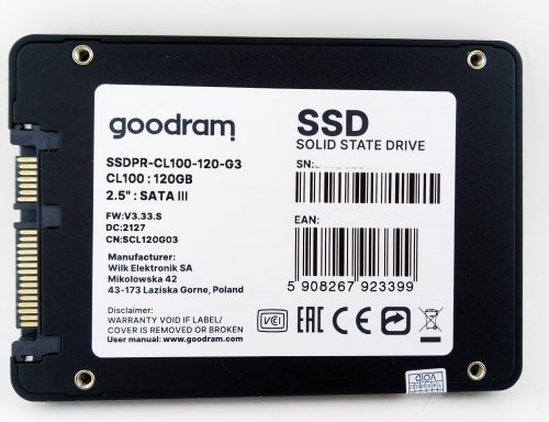 Фото SSD накопичувач GOODRAM CL100 120 GB (SSDPR-CL100-120) від користувача grindcorefan1