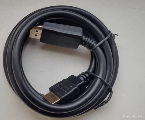 Фото Кабель Prologix DisplayPort to HDMI v1.2 1.8m Black (PR-DP-HDMI-P-02-30-18M) від користувача roltd