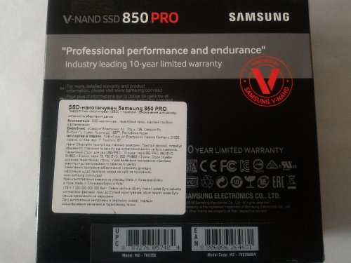 Фото SSD накопичувач Samsung 850 PRO MZ-7KE256BW від користувача Naz