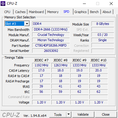 CPU-Z - SPD