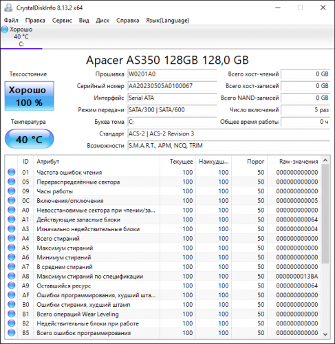 Фото SSD накопичувач Apacer AS350X 128 GB (AP128GAS350XR-1) від користувача Dmytro GR