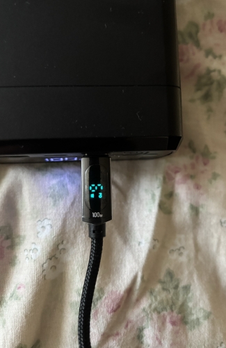 Фото Кабель USB Type-C Essager Enjoy LED Digital Display 100W Charging Cable Type-C to Type-C 1м Black (EXCTT1-XY01-P) від користувача Orestiv.