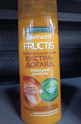 Фото шампунь для волосся Garnier Шампунь  Fructis Тройное восстановление масло-уход для сухих и повреждённых волос 400 мл (3600542065 від користувача Merichka