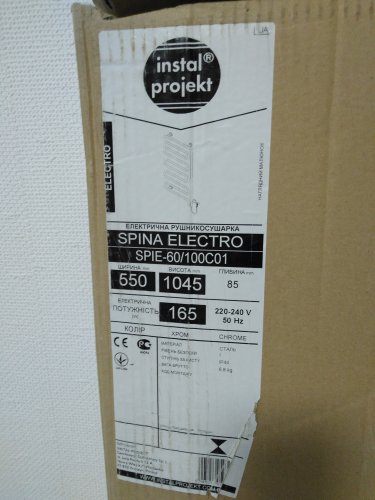 Фото Рушникосушарка Instal Projekt Spina Electro SPIE-60/100C01 від користувача bhfo