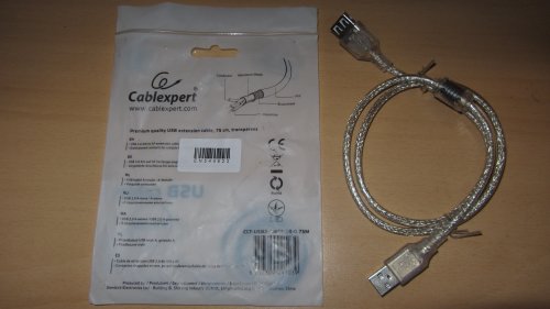 Фото Кабель USB Type-A Cablexpert USB 2.0 AM/AF 0.75m (CCF-USB2-AMAF-TR-0.75M) від користувача yxxx