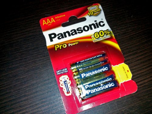 Фото Батарейка Panasonic AAA bat Alkaline 4шт Pro Power (LR03XEG/4BP) від користувача dr_ula