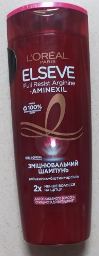 Фото  L'Oreal Paris Шампунь  Full Resist Arginine Защита от ломкости 400мл (3600523898183) від користувача jozefin L