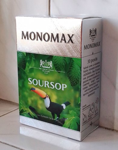 Фото зелений чай Мономах Чай зеленый рассыпной Soursop 90 г (4820097818311) від користувача Andy