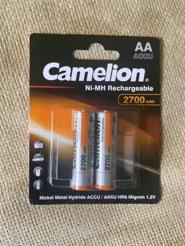 Фото Акумулятор Camelion AA 2700mAh NiMh 2шт (NH-AA2700BP2) від користувача Pokrasenko