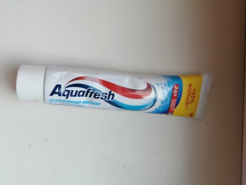 Фото  Aquafresh Зубная паста Аквафреш Освежающе-мятная в тюбике 125 мл (5000469151010) від користувача TaLana