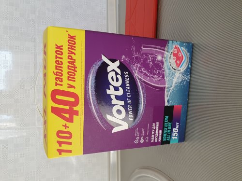 Фото таблетки, порошок Vortex Таблетки для мытья посуды All in 1 100 шт від користувача 2364275