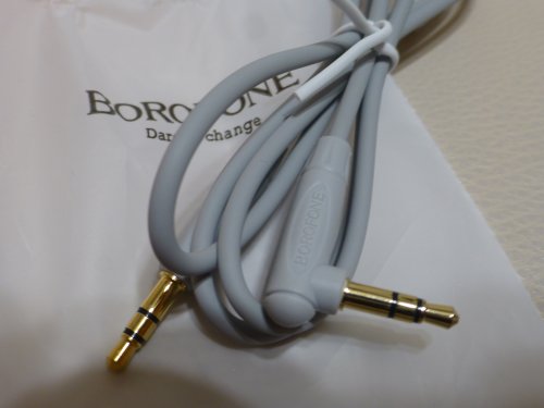 Фото Кабель аудіо перехідник Borofone BL4 audio AUX 3.5mm - AUX 3,5mm 1m Black (BL4B) від користувача yxxx