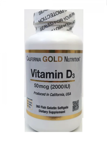 Фото Вітаміни California Gold Nutrition Vitamin D3 50 mcg /2000 IU/ 360 caps від користувача Влад Некрасов