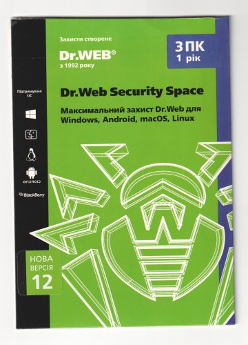 Фото Антивірус Dr. Web Security Space 3 ПК/1 год Версия 11.5 Картонный конверт (KHW-B-12M-3-A3) від користувача grindcorefan1