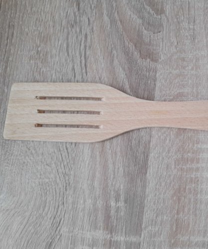 Фото лопатка кухонні Mazhura Лопатка деревянная с прорезами бук 28 см (mz322954) від користувача Mexanik