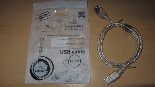 Фото Кабель USB Type-A Cablexpert USB 2.0 AM/AF 0.75m (CCF-USB2-AMAF-TR-0.75M) від користувача yxxx