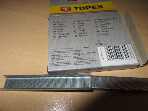 Фото скоби для степлера будівельного TOPEX 41E306 від користувача yxxx