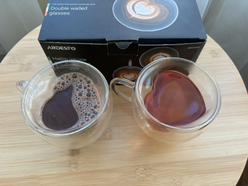 Фото Чашка для кави Ardesto Набор чашек с двойными стенками 2 шт. 250 мл AR2625GHL від користувача Orestiv.