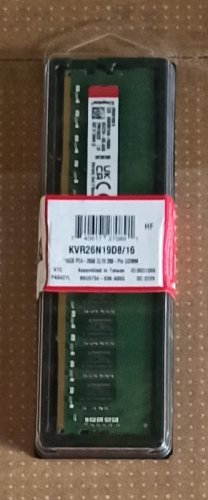 Фото Пам'ять для настільних комп'ютерів Kingston 16 GB DDR4 2666 MHz (KVR26N19D8/16) від користувача redee