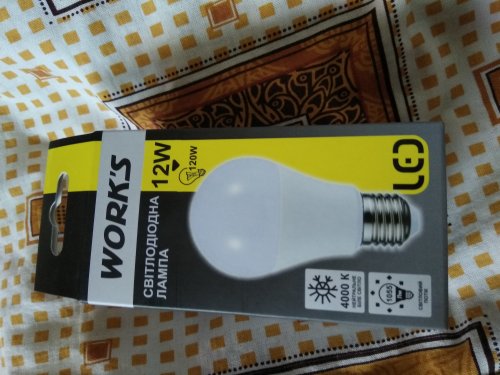 Фото Світлодіодна лампа LED WORKS LED LB1240-E27-A60 від користувача АннаС