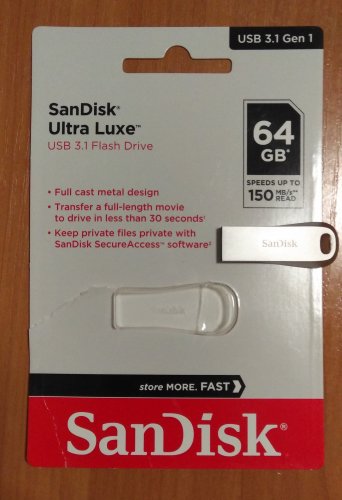 Фото Флешка SanDisk 64 GB Ultra Luxe USB 3.1 Silver (SDCZ74-064G-G46) від користувача 