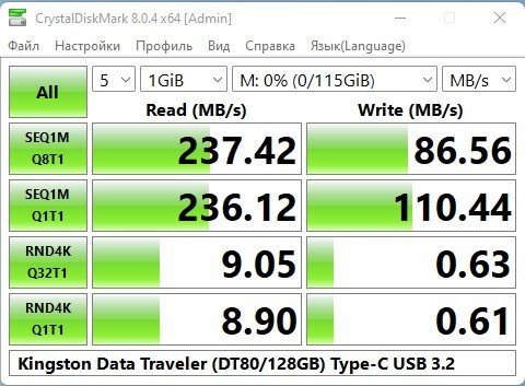 Фото Флешка Kingston 128 GB DataTraveler 80 USB-C 3.2 (DT80/128GB) від користувача Привередливый покупатель